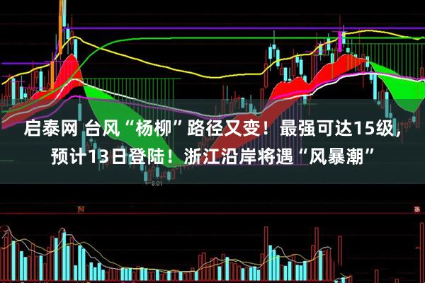 启泰网 台风“杨柳”路径又变！最强可达15级，预计13日登陆！浙江沿岸将遇“风暴潮”